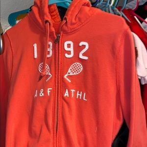 Ladies Abercrombie peachy tangerine zip up